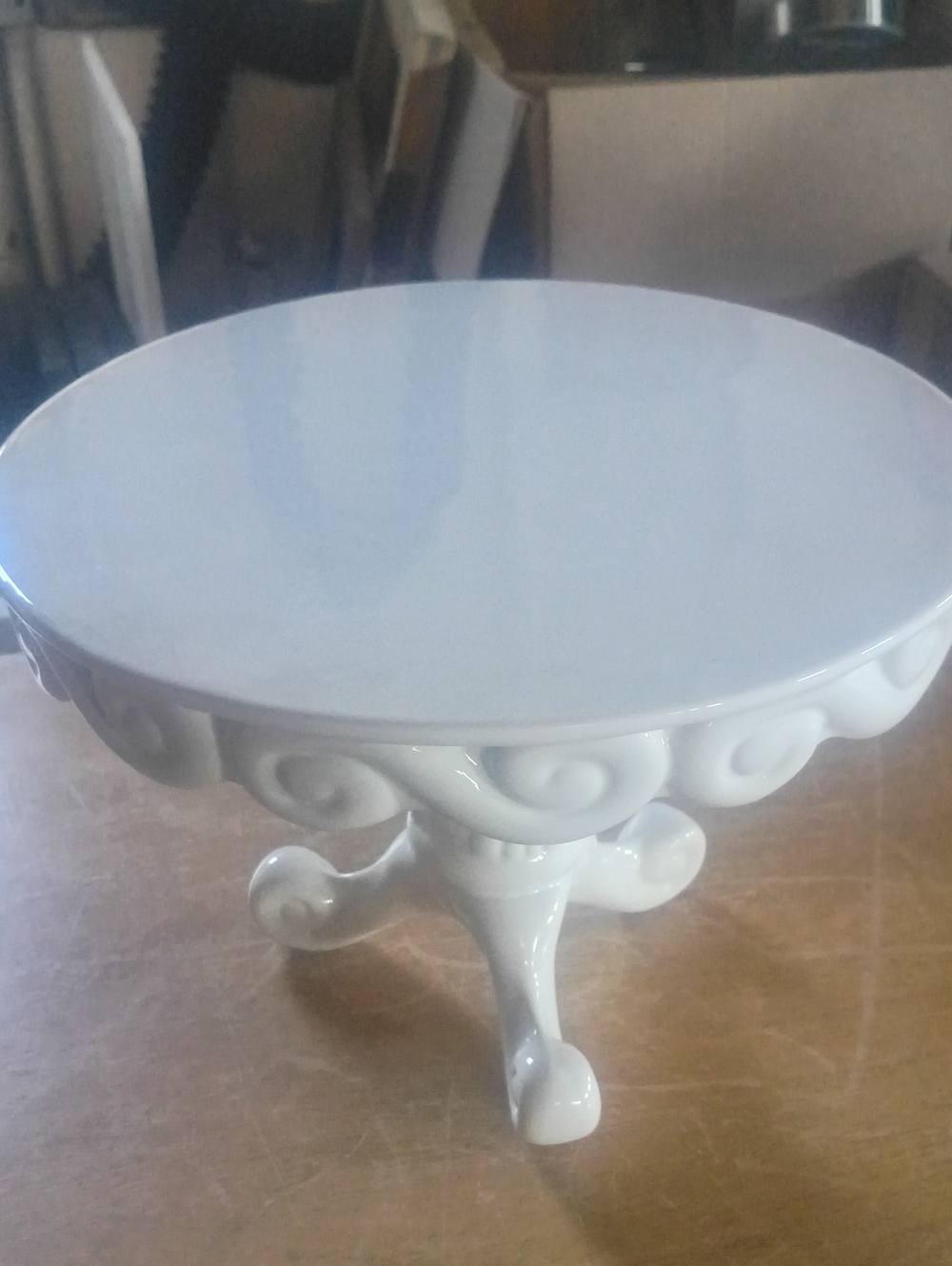White Ceramic Decorative Pedestal Cake Stand